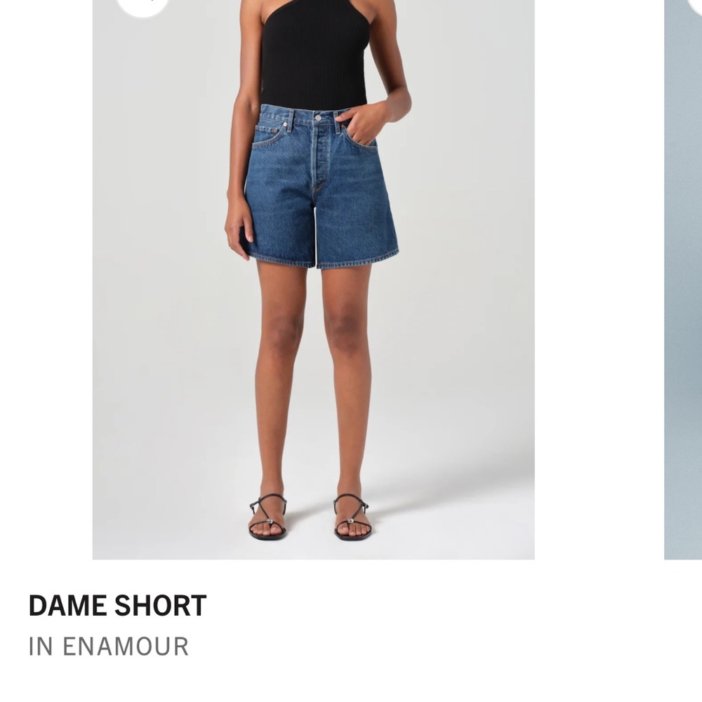Agolde Blue Denim Shorts